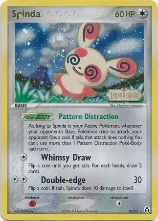 Spinda 26/92 (Legend Maker)  - Reverse Holofoil | Good Games Adelaide SA