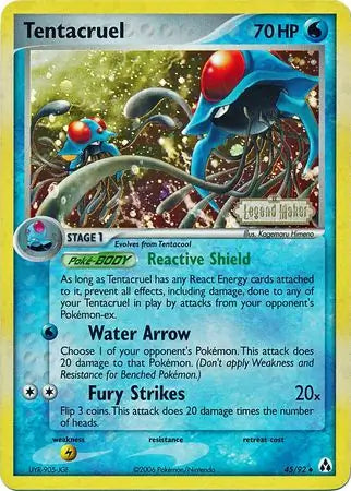 Tentacruel 45/92 (Legend Maker)  - Reverse Holofoil | Good Games Adelaide SA