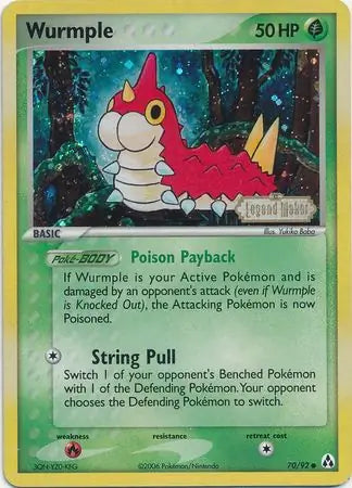 Wurmple 70/92 (Legend Maker)  - Reverse Holofoil | Good Games Adelaide SA