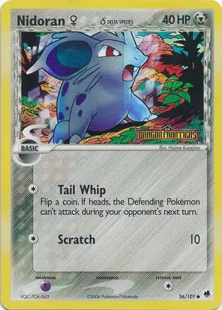 Nidoran F Delta Species 56/101 (Dragon Frontiers)  - Reverse Holofoil | Good Games Adelaide SA