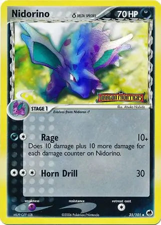 Nidorino Delta Species 35/101 (Dragon Frontiers)  - Reverse Holofoil | Good Games Adelaide SA
