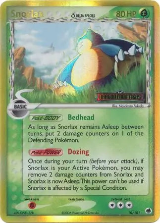 Snorlax Delta Species 10/101 (Dragon Frontiers)  - Reverse Holofoil | Good Games Adelaide SA