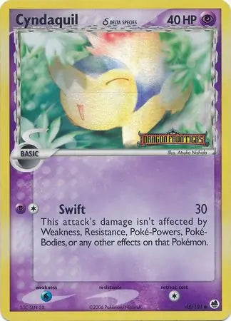 Cyndaquil Delta Species 45/101 (Dragon Frontiers)  - Reverse Holofoil | Good Games Adelaide SA