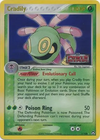 Cradily 7/108 (Power Keepers)  - Reverse Holofoil | Good Games Adelaide SA