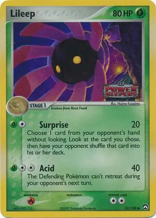 Lileep 52/108 (Power Keepers)  - Reverse Holofoil | Good Games Adelaide SA