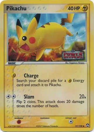 Pikachu 57/108 (Power Keepers)  - Reverse Holofoil | Good Games Adelaide SA