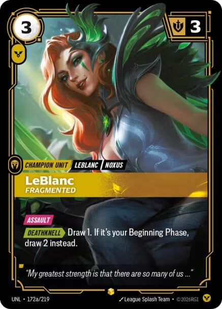 LeBlanc - Fragmented 172a/219 (Unleashed)  - Foil | Good Games Adelaide SA