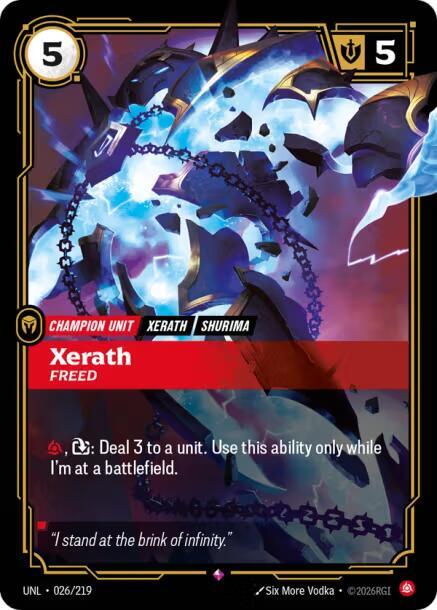 Xerath - Freed 026/219 (Unleashed)  - Foil | Good Games Adelaide SA