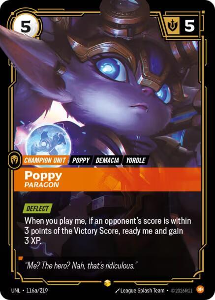 Poppy - Paragon 116a/219 (Unleashed)  - Foil | Good Games Adelaide SA