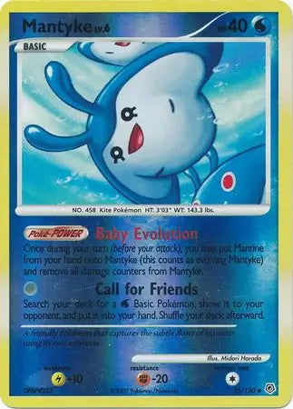 Mantyke 55/130 (Diamond and Pearl)  - Reverse Holofoil | Good Games Adelaide SA