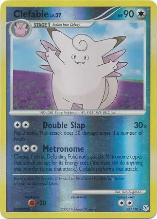 Clefable 22/130 (Diamond and Pearl)  - Reverse Holofoil | Good Games Adelaide SA