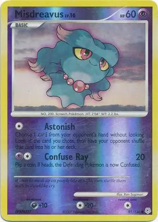 Misdreavus 91/130 (Diamond and Pearl)  - Reverse Holofoil | Good Games Adelaide SA