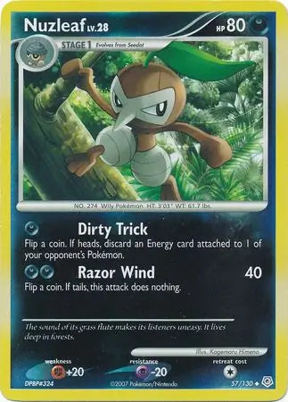 Nuzleaf 57/130 (Diamond and Pearl)  - Reverse Holofoil | Good Games Adelaide SA