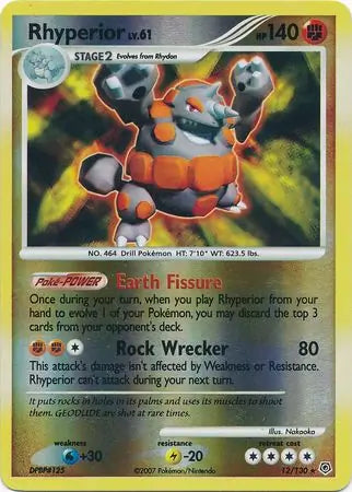 Rhyperior 12/130 (Diamond and Pearl)  - Reverse Holofoil | Good Games Adelaide SA