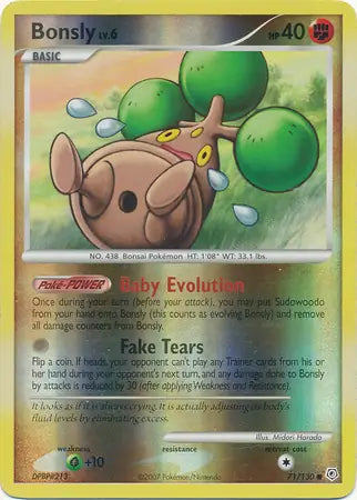 Bonsly 71/130 (Diamond and Pearl)  - Reverse Holofoil | Good Games Adelaide SA