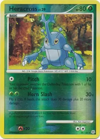 Heracross 28/130 (Diamond and Pearl)  - Reverse Holofoil | Good Games Adelaide SA