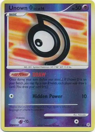 Unown D 68/130 (Diamond and Pearl)  - Reverse Holofoil | Good Games Adelaide SA