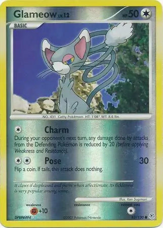 Glameow 83/130 (Diamond and Pearl)  - Reverse Holofoil | Good Games Adelaide SA