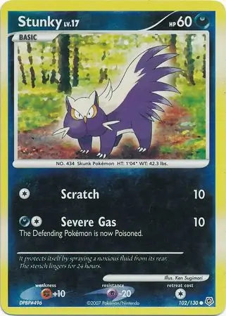 Stunky 102/130 (Diamond and Pearl)  - Reverse Holofoil | Good Games Adelaide SA
