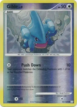 Gible 85/123 (Mysterious Treasures)  - Reverse Holofoil | Good Games Adelaide SA
