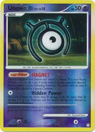 Unown M 66/123 (Mysterious Treasures)  - Reverse Holofoil | Good Games Adelaide SA