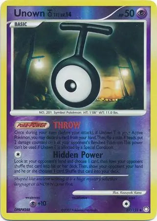 Unown T 67/123 (Mysterious Treasures)  - Reverse Holofoil | Good Games Adelaide SA