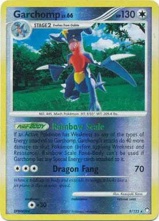 Garchomp 9/123 (Mysterious Treasures)  - Reverse Holofoil | Good Games Adelaide SA
