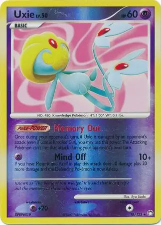 Uxie 18/123 (Mysterious Treasures)  - Reverse Holofoil | Good Games Adelaide SA