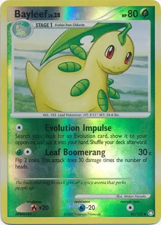 Bayleef 41/123 (Mysterious Treasures)  - Reverse Holofoil | Good Games Adelaide SA