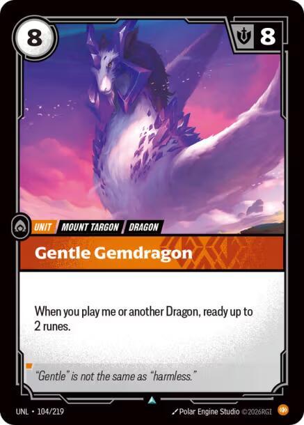 Gentle Gemdragon 104/219 (Unleashed)  - Foil | Good Games Adelaide SA