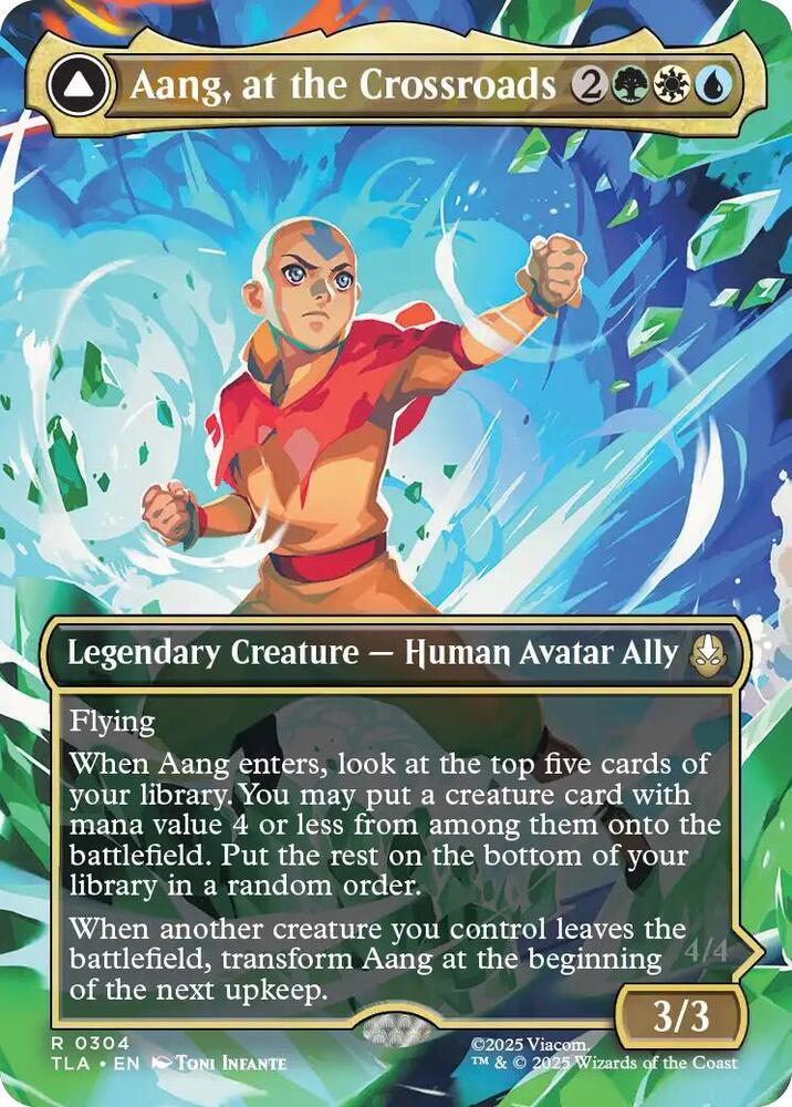 Aang at the Crossroads Borderless 304 (Avatar: The Last Airbender)  | Good Games Adelaide SA