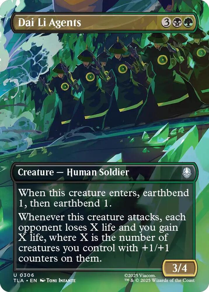 Dai Li Agents Borderless 306 (Avatar: The Last Airbender)  - Foil | Good Games Adelaide SA