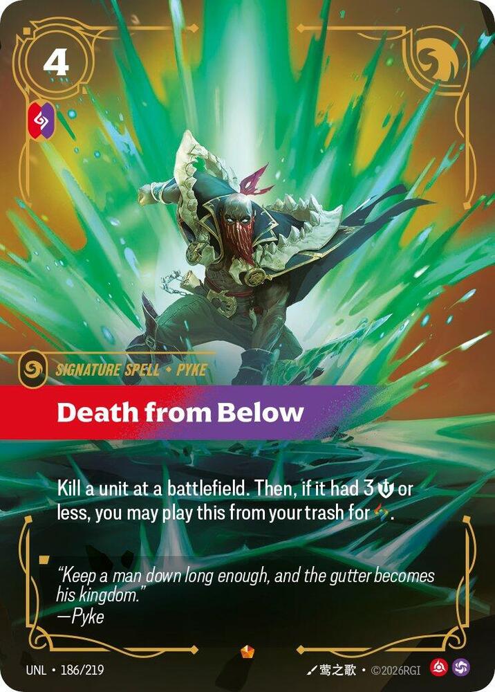 Death from Below 186/219 (Unleashed)  - Foil | Good Games Adelaide SA