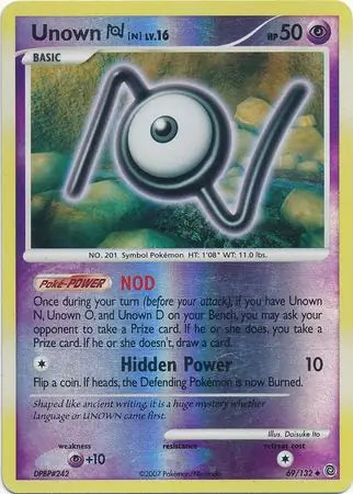 Unown N 69/132 (Secret Wonders)  - Reverse Holofoil | Good Games Adelaide SA