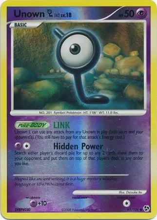 Unown L 91/106 (Great Encounters)  - Reverse Holofoil | Good Games Adelaide SA