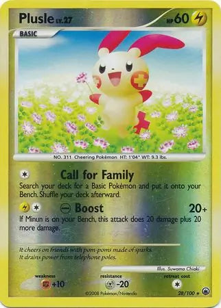 Plusle 28/100 (Majestic Dawn)  - Reverse Holofoil | Good Games Adelaide SA