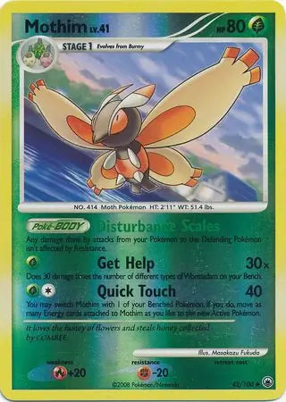 Mothim 42/100 (Majestic Dawn)  - Reverse Holofoil | Good Games Adelaide SA