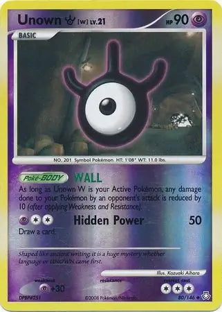 Unown W 80/146 (Legends Awakened)  - Reverse Holofoil | Good Games Adelaide SA