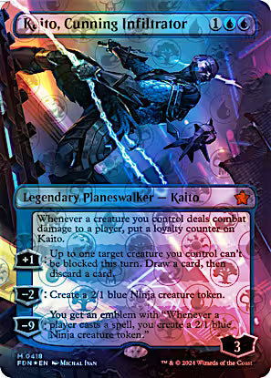 Kaito, Cunning Infiltrator 418 (Foundations)  - Foil | Good Games Adelaide SA