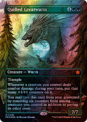 Quilled Greatwurm 401 (Foundations)  - Foil | Good Games Adelaide SA