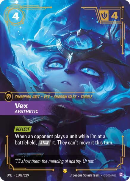 Vex - Apathetic 150a/219 (Unleashed)  - Foil | Good Games Adelaide SA