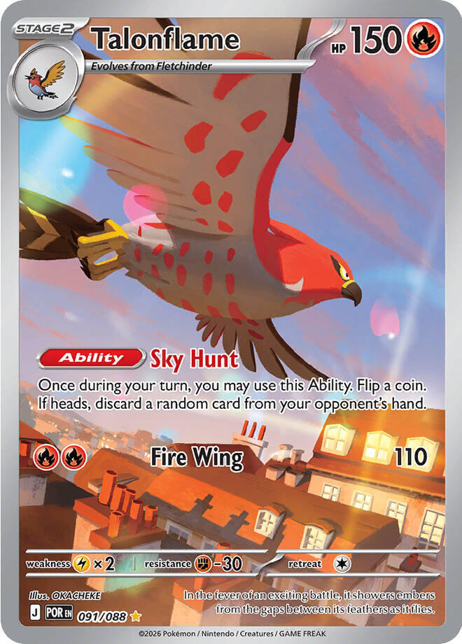 Talonflame 091/088 (ME03: Perfect Order)  - Holofoil | Good Games Adelaide SA