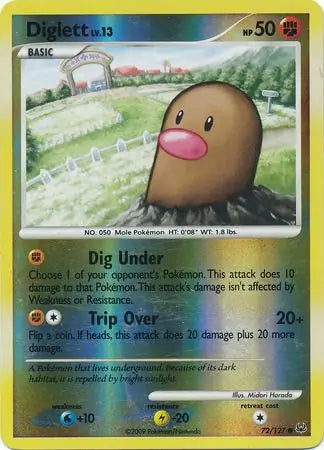 Diglett 72/127 (Platinum)  - Reverse Holofoil | Good Games Adelaide SA
