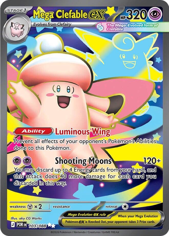 Mega Clefable ex 103/088 (ME03: Perfect Order)  - Holofoil | Good Games Adelaide SA