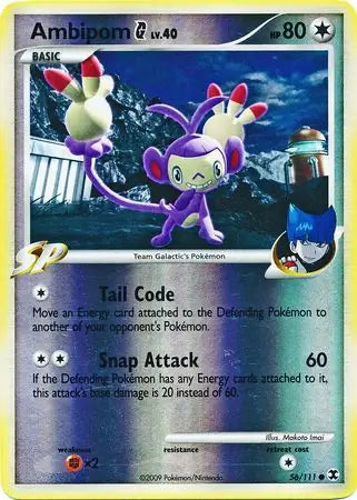 Ambipom G 56/111 (Rising Rivals)  - Reverse Holofoil | Good Games Adelaide SA