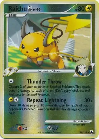 Raichu GL 31/111 (Rising Rivals)  - Reverse Holofoil | Good Games Adelaide SA