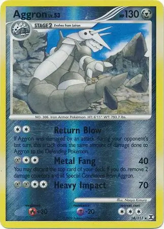 Aggron 14/111 (Rising Rivals)  - Reverse Holofoil | Good Games Adelaide SA