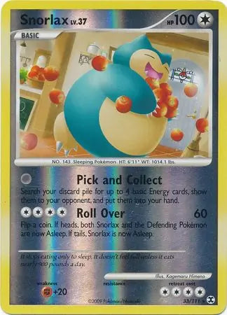 Snorlax 33/111 (Rising Rivals)  - Reverse Holofoil | Good Games Adelaide SA