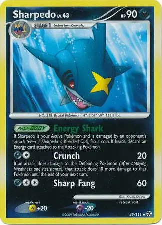 Sharpedo 49/111 (Rising Rivals)  - Reverse Holofoil | Good Games Adelaide SA