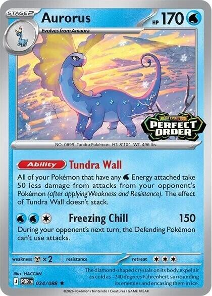 Aurorus Perfect Order Stamped 024/088 (Miscellaneous Cards & Products)  - Holofoil | Good Games Adelaide SA